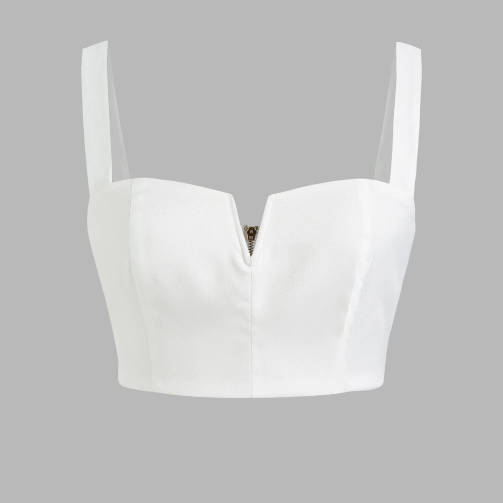Solid V-Wire Crop Top CIDER Size M